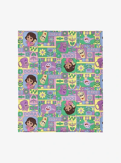 Dora The Explorer Dora and Friends Collage 40x50" Silk Touch Throw Blanket