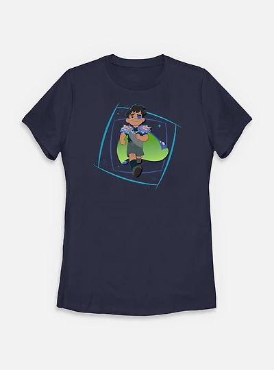 Disney Pixar Elio Heroic Standing Womens T-Shirt