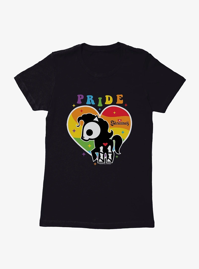 Skelanimals Bonita Pride Heart Womens T-Shirt