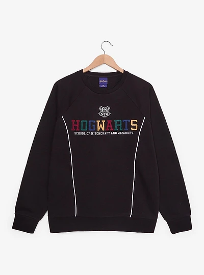 Harry Potter Hogwarts Multi-Color Title Crewneck - BoxLunch Exclusive
