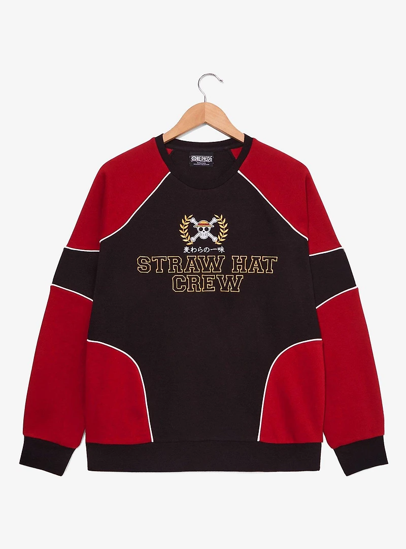 One Piece Straw Hat Crew Color Block Crewneck — BoxLunch Exclusive