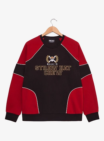 One Piece Straw Hat Crew Color Block Crewneck — BoxLunch Exclusive
