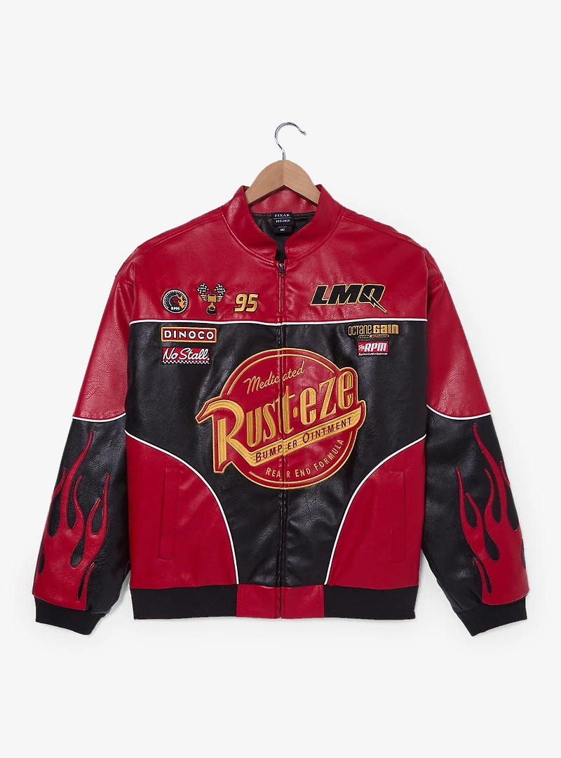 Disney Pixar Cars Lightning McQueen Faux Leather Racing Jacket - BoxLunch Exclusive