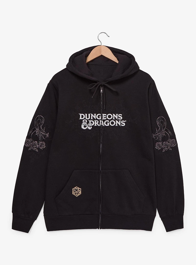 Dungeons & Dragons Embroidered Logo Zippered Hoodie - BoxLunch Exclusive