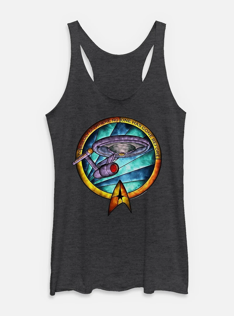 Star Trek Stained Glass Womens Tank Top