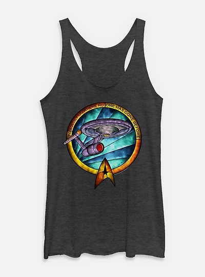 Star Trek Stained Glass Womens Tank Top