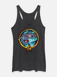 Star Trek Stained Glass Womens Tank Top