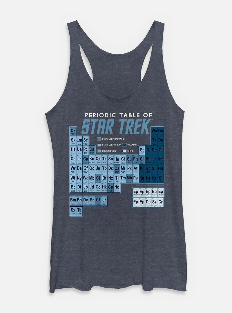 Star Trek Periodic Table Womens Tank Top