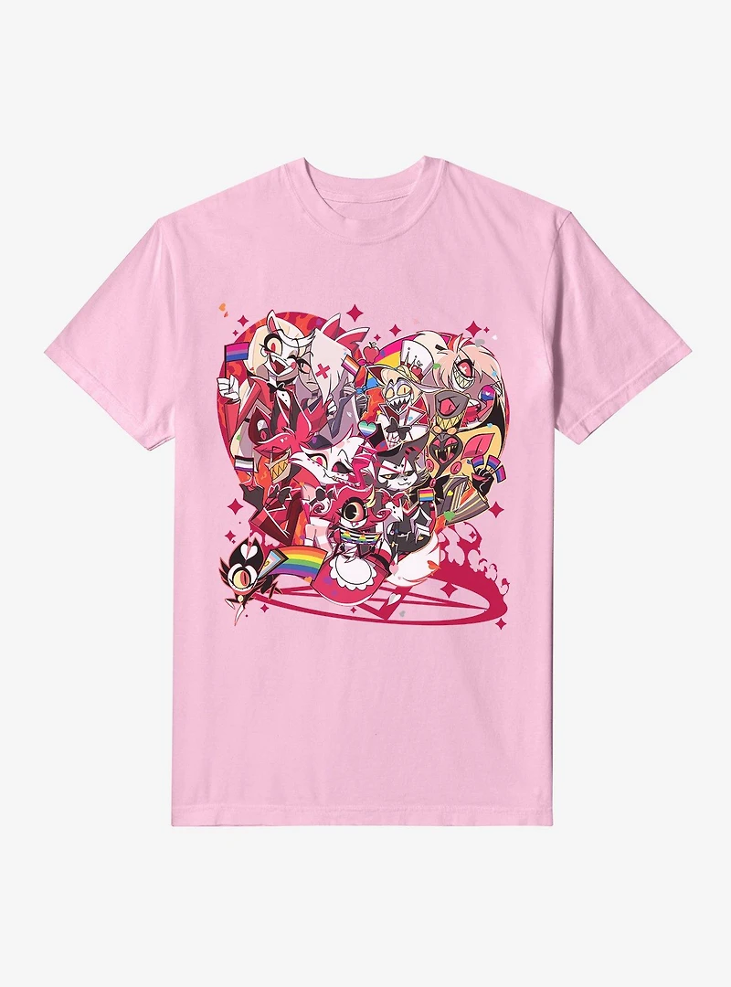 Hazbin Hotel Pride Heart Garment Dye T-Shirt