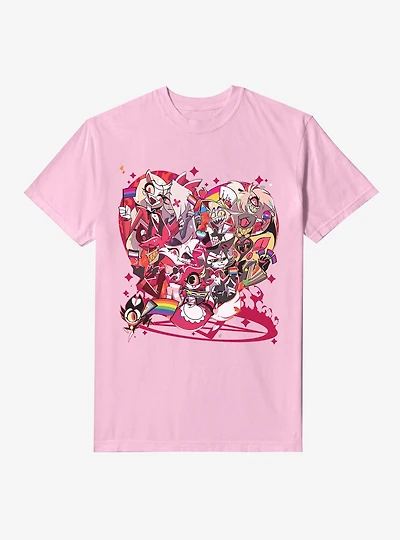 Hazbin Hotel Pride Heart Garment Dye T-Shirt