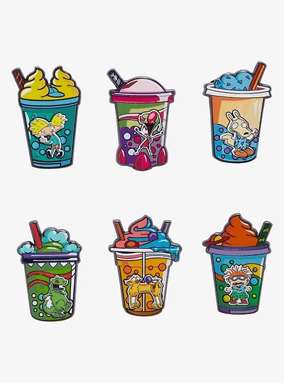 Nickelodeon Characters Boba Drinks Blind Box Enamel Pin - BoxLunch Exclusive