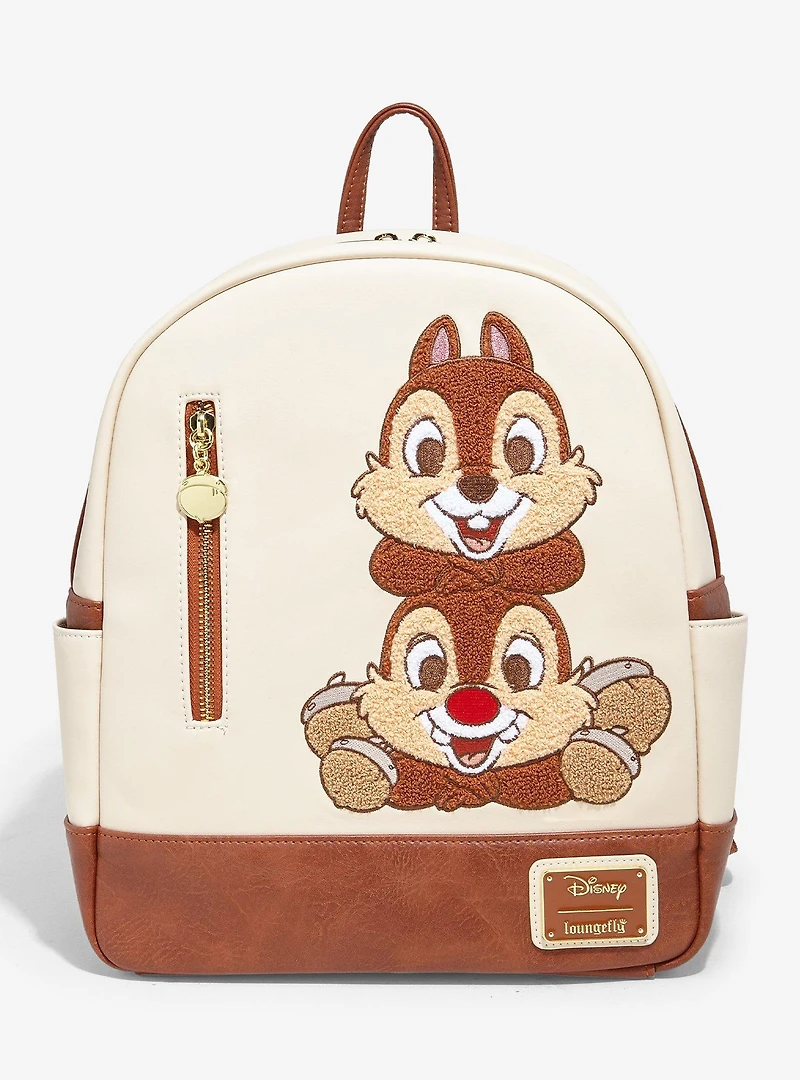 Loungefly Disney Chip & Dale Chenille Patch Mini Backpack - BoxLunch Exclusive