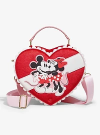 Loungefly Disney Mickey & Minnie Valentine's Day Chocolate Heart Box Chocolate Scented Figural Crossbody - BoxLunch Exclusive