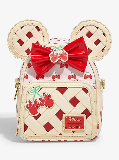 Loungefly Disney Minnie Mouse Cherry Pie Convertible Mini Backpack - BoxLunch Exclusive