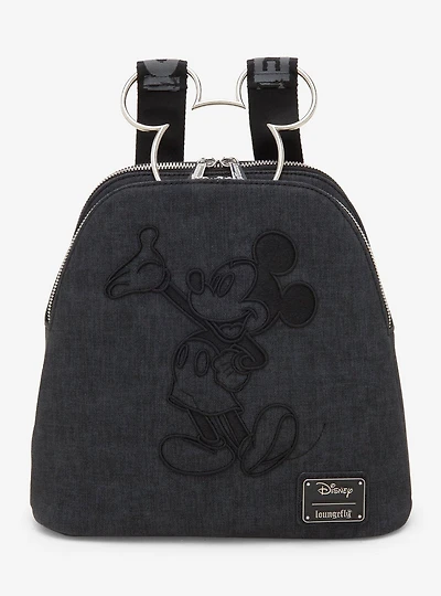 Loungefly Disney Mickey Mouse Figural Denim Mini Backpack - BoxLunch Exclusive