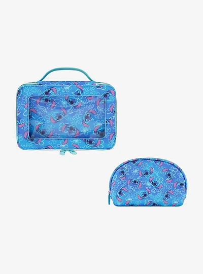 Disney Lilo & Stitch All-Over Stitch Print 2-Piece Cosmetic Case Set