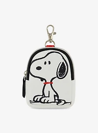 Peanuts Snoopy Full Pose Coin Purse with Keychain Clip