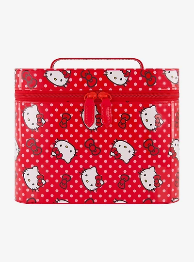 Hello Kitty Red Polka Dot Cosmetic Case Organizer with Mirror