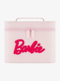 Barbie Glitter Pink Cosmetic Case Organizer with Mirror
