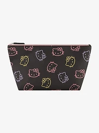 Hello Kitty Faces Neon Outline Cosmetic Travel Bag
