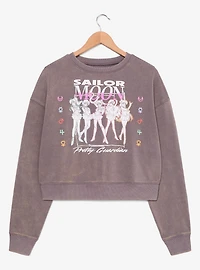 Sailor Moon Tonal Group Portrait Women's Cropped Crewneck - BoxLunch Exclusive
