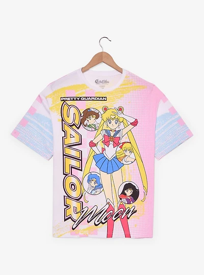 Sailor Moon Jumbo Print Group Portrait Women's T-Shirt - BoxLunch Exclusive