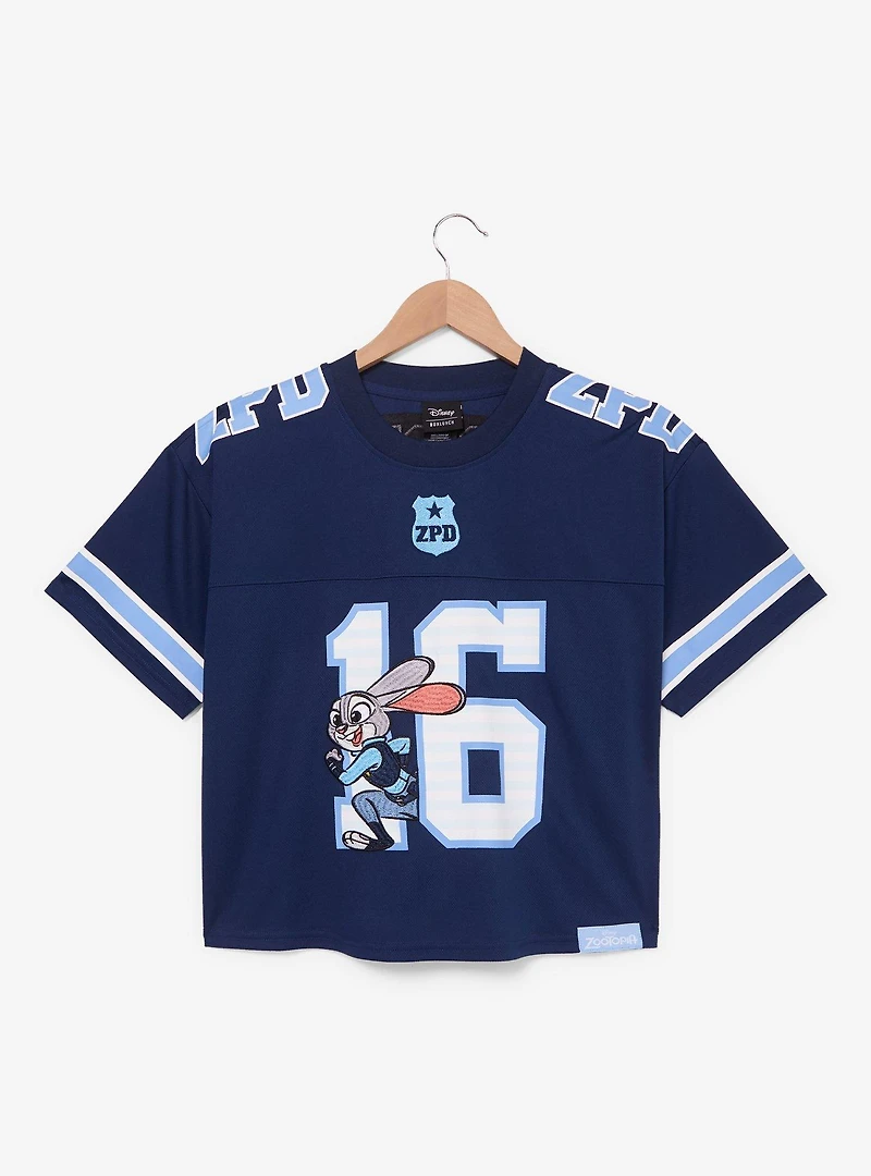 Disney Zootopia Judy Hopps Women's Cropped Football Jersey - BoxLunch Exclusive
