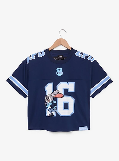 Disney Zootopia Judy Hopps Women's Cropped Football Jersey - BoxLunch Exclusive
