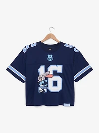 Disney Zootopia Judy Hopps Women's Plus Cropped Football Jersey - BoxLunch Exclusive