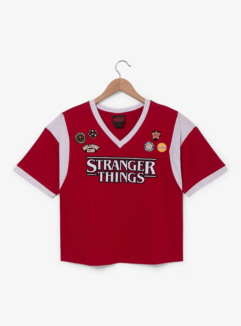 Stranger Things Patches Women's Plus Cropped T-Shirt - BoxLunch Exclusive