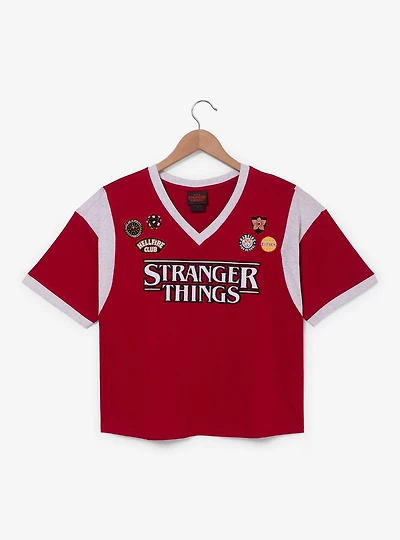 Stranger Things Patches Women's Plus Cropped T-Shirt - BoxLunch Exclusive