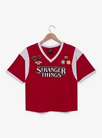 Stranger Things Patches Women's Plus Cropped T-Shirt - BoxLunch Exclusive