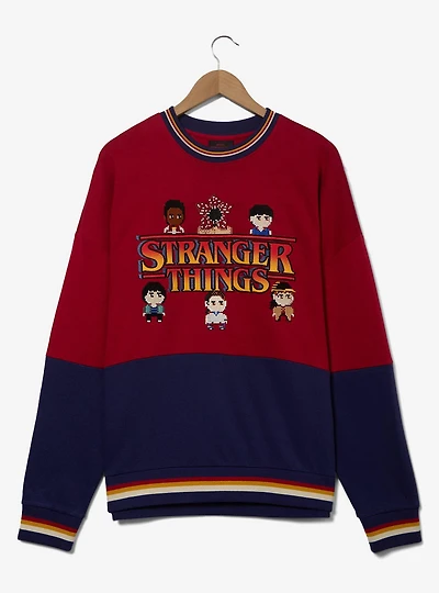 Stranger Things Chibi Panel Women's Crewneck — BoxLunch Exclusive