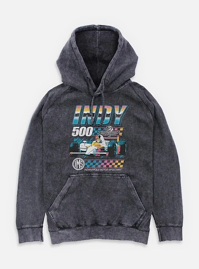 Indianapolis 500 Vintage Neon Mineral Wash Hoodie