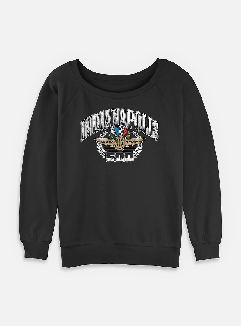 Indianapolis 500 Regal Crest Womens Slouchy Sweatshirt