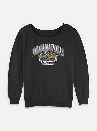 Indianapolis 500 Regal Crest Womens Slouchy Sweatshirt