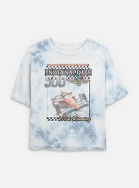 Indianapolis 500 108Th Running Tie Dye Crop Womens T-Shirt