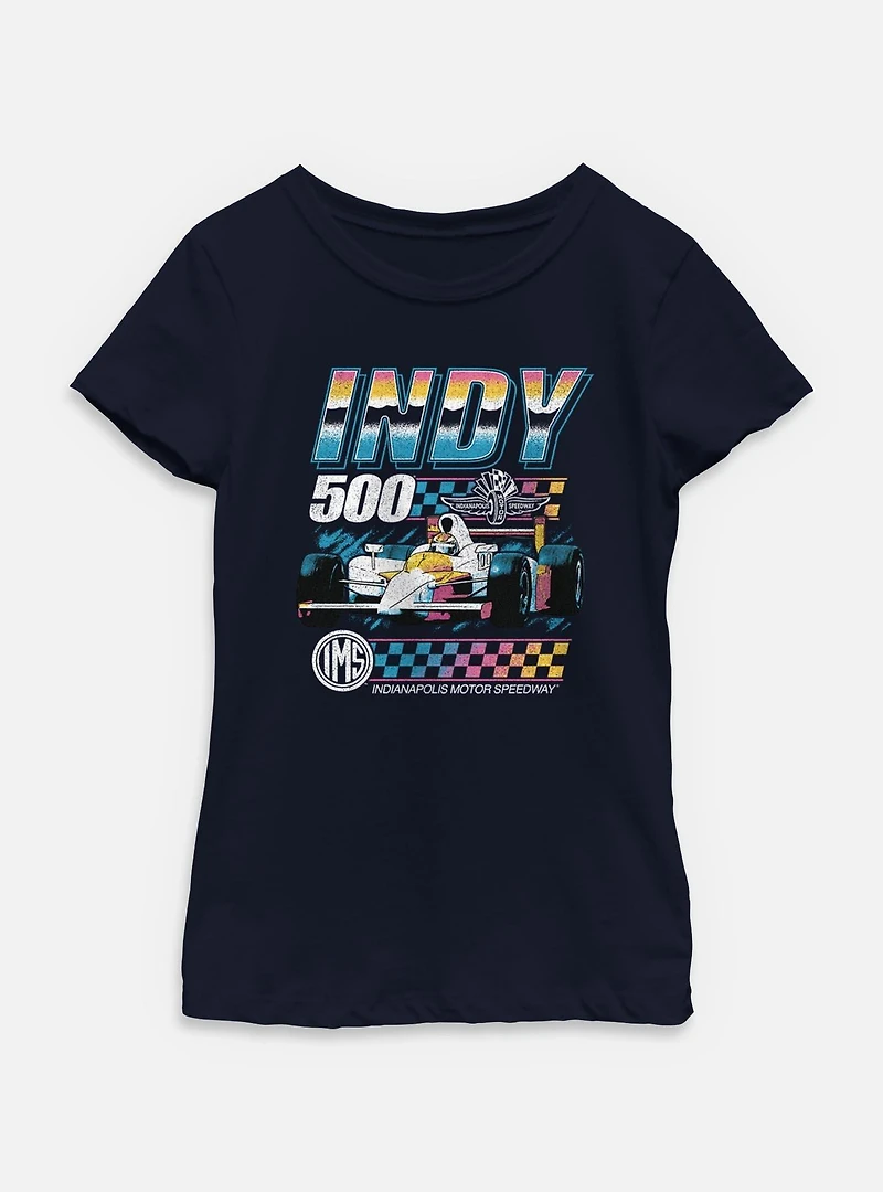 Indianapolis 500 Vintage Neon Youth Girls T-Shirt