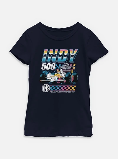 Indianapolis 500 Vintage Neon Youth Girls T-Shirt