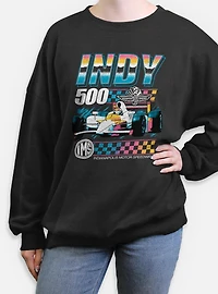 Indianapolis 500 Vintage Neon Womens Oversized Sweatshirt