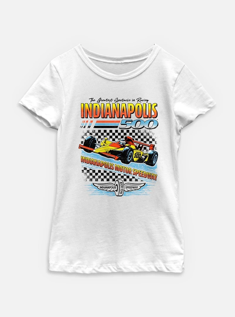 Indianapolis 500 Race Checker Youth Girls T-Shirt