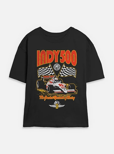 Indianapolis 500 Checkered Flags Racing Womens Skimmer T-Shirt