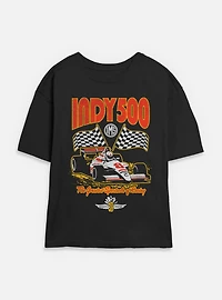 Indianapolis 500 Checkered Flags Racing Womens Skimmer T-Shirt
