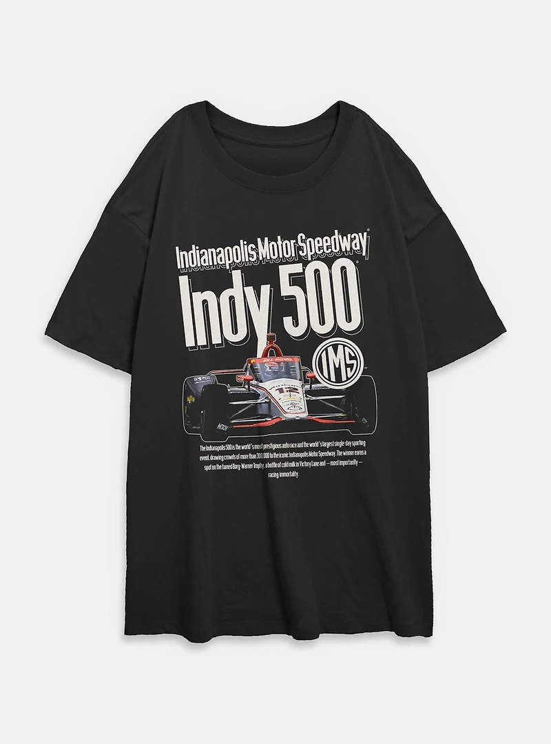 Indianapolis 500 Cover Ad Womens Oversized T-Shirt