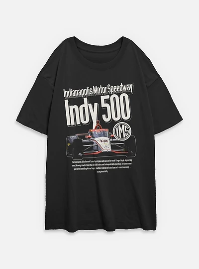 Indianapolis 500 Cover Ad Womens Oversized T-Shirt