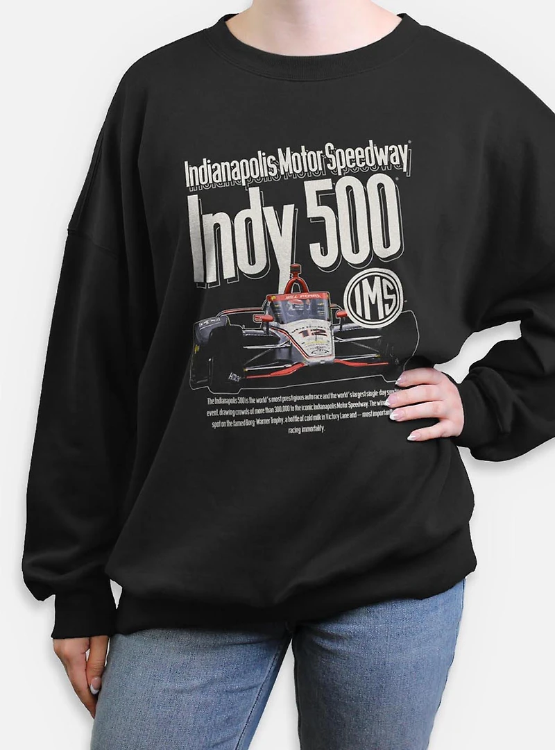 Indianapolis 500 Cover Ad Womens Oversized Sweatshirt