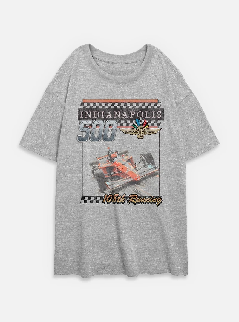 Indianapolis 500 108Th Running Womens Oversized T-Shirt