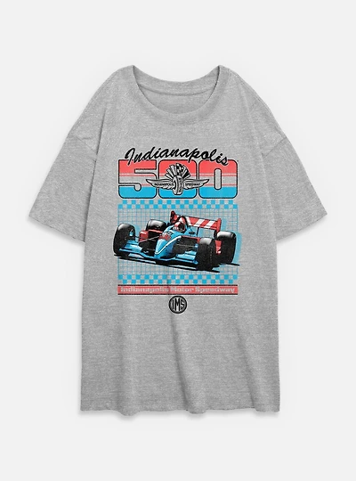 Indianapolis 500 Retro Sport Womens Oversized T-Shirt