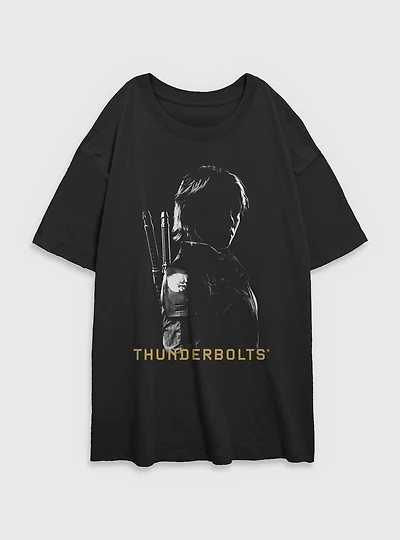 Marvel Thunderbolts* Yelena  Shadows Womens Oversized T-Shirt