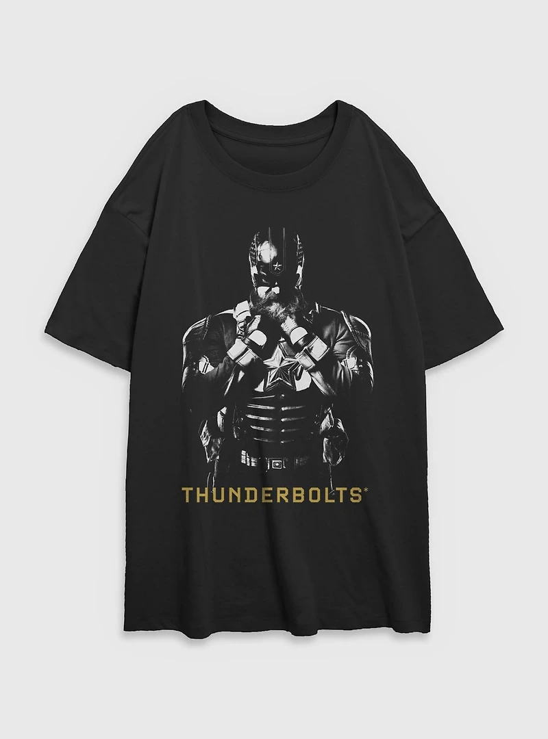 Marvel Thunderbolts* Red Guardian Shadows Womens Oversized T-Shirt